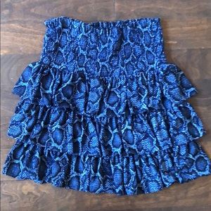 Michael Kors Smocked Snake Skirt